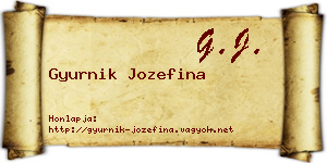 Gyurnik Jozefina névjegykártya